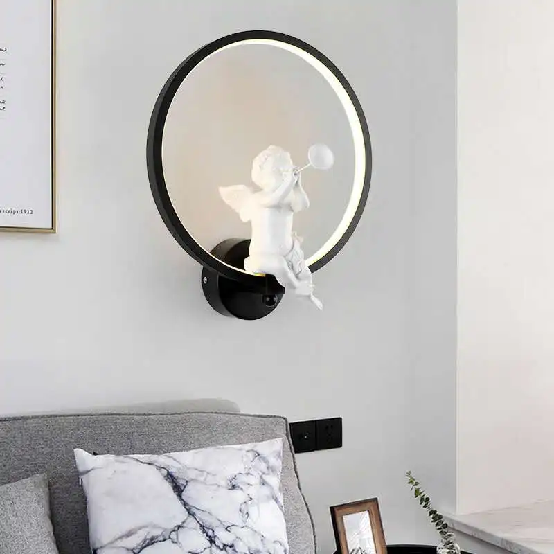 Baby Nursery Wall Lights - Nordic Warm Angel Wall Lamp Modern