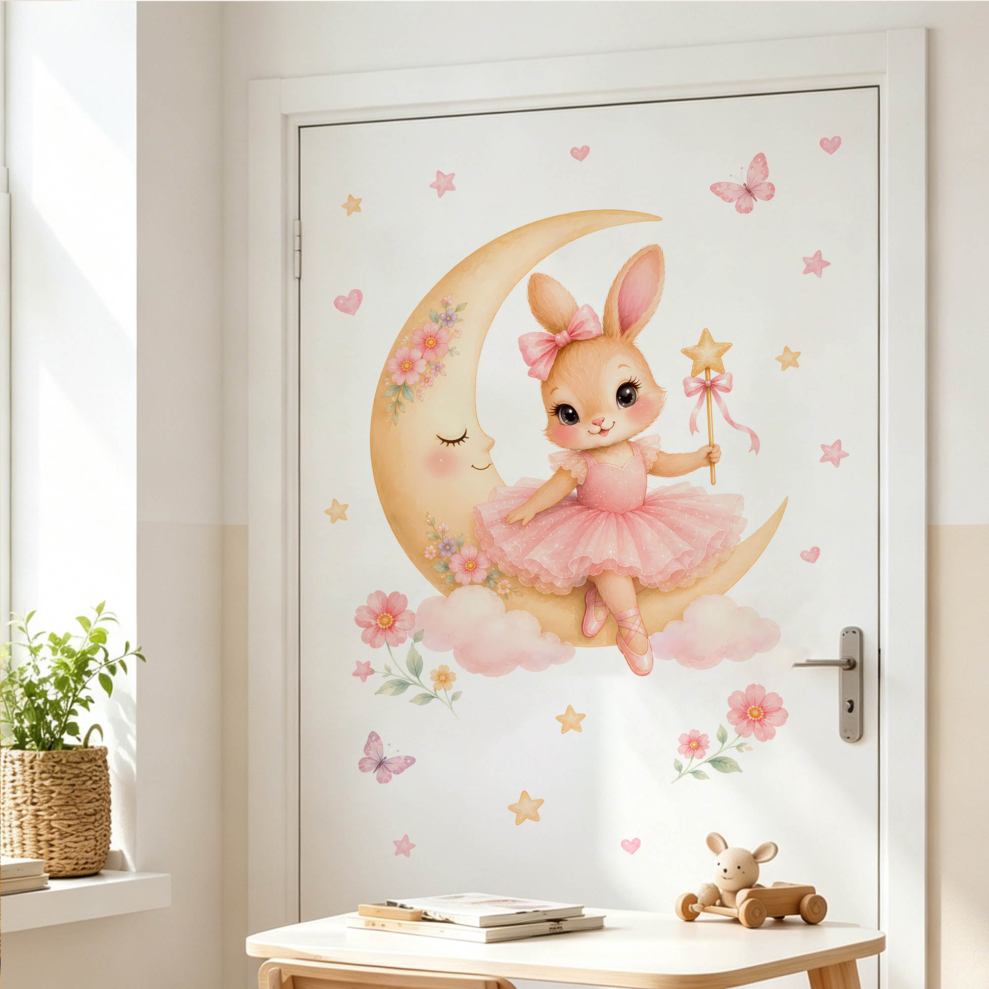 Watercolor Ballerina Bunny Moo - Baby Girl Nursery Quotes ulasan dan harga