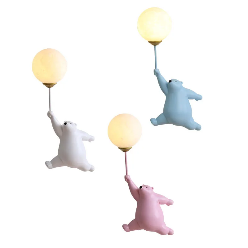 Cartoon Polar Bear LED Sconce  - Baby Nursery Wall Lights ulasan dan harga