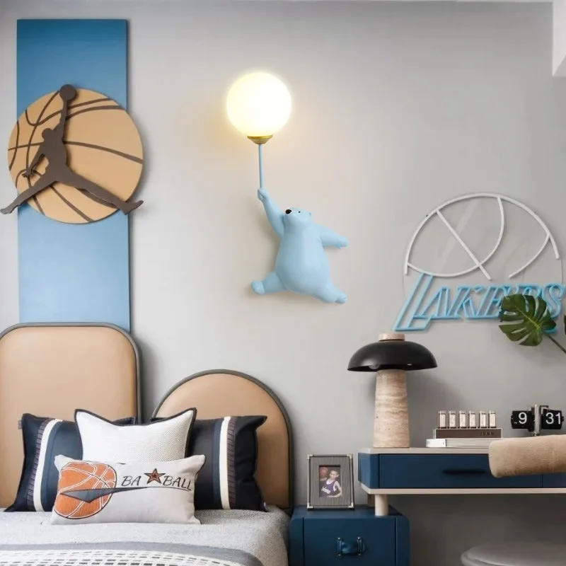 Cartoon Polar Bear LED Sconce  - Baby Nursery Wall Lights ulasan dan harga