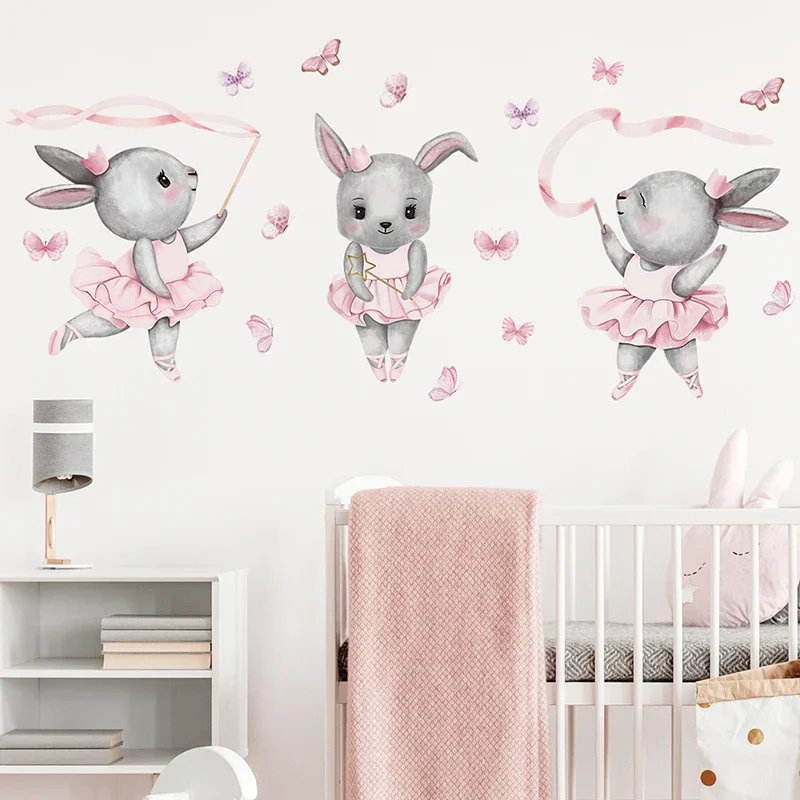 Hand-paint Ballet Bunny Rabbit - Baby Girl Nursery Quotes ulasan dan harga