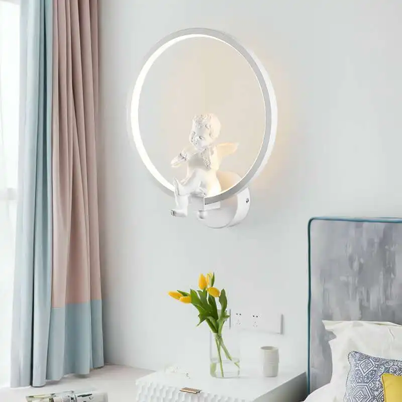 Nordic Warm Angel Wall Lamp Mo - Baby Nursery Wall Lights ulasan dan harga