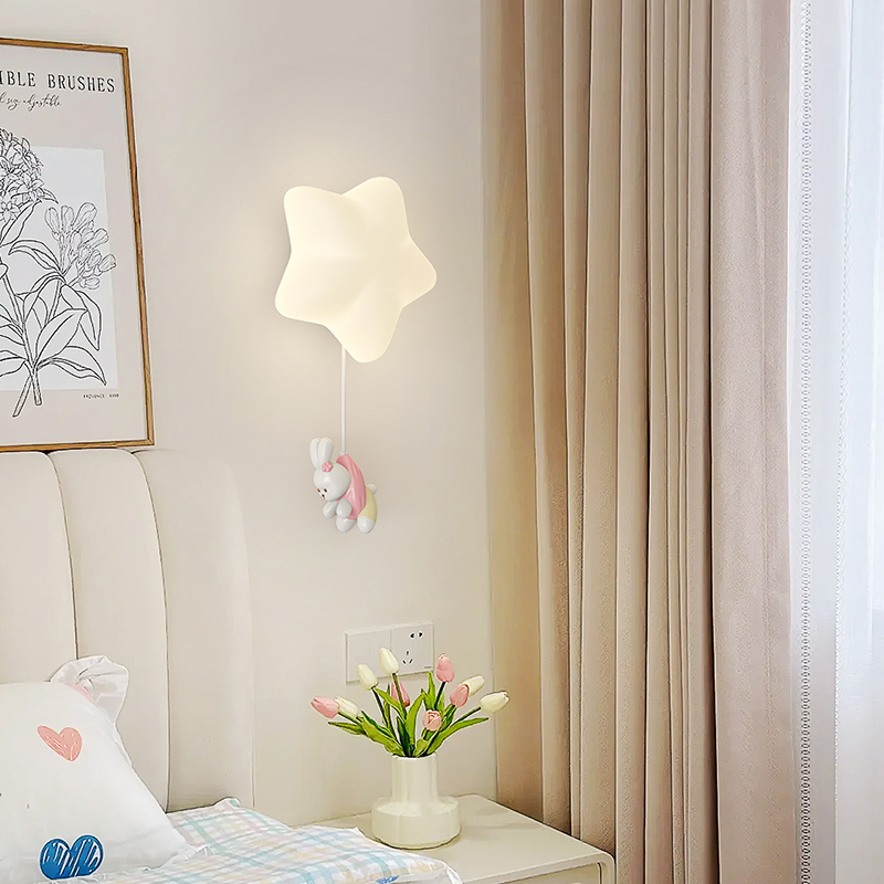 Romantic Star Wall Lamp For Nu - Baby Nursery Wall Lights ulasan dan harga