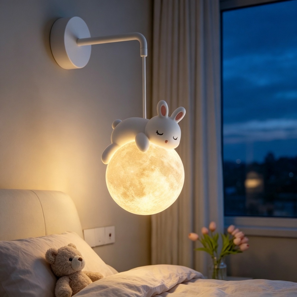 Cute Animal Wall Lamp White Ra - Baby Nursery Wall Lights ulasan dan harga