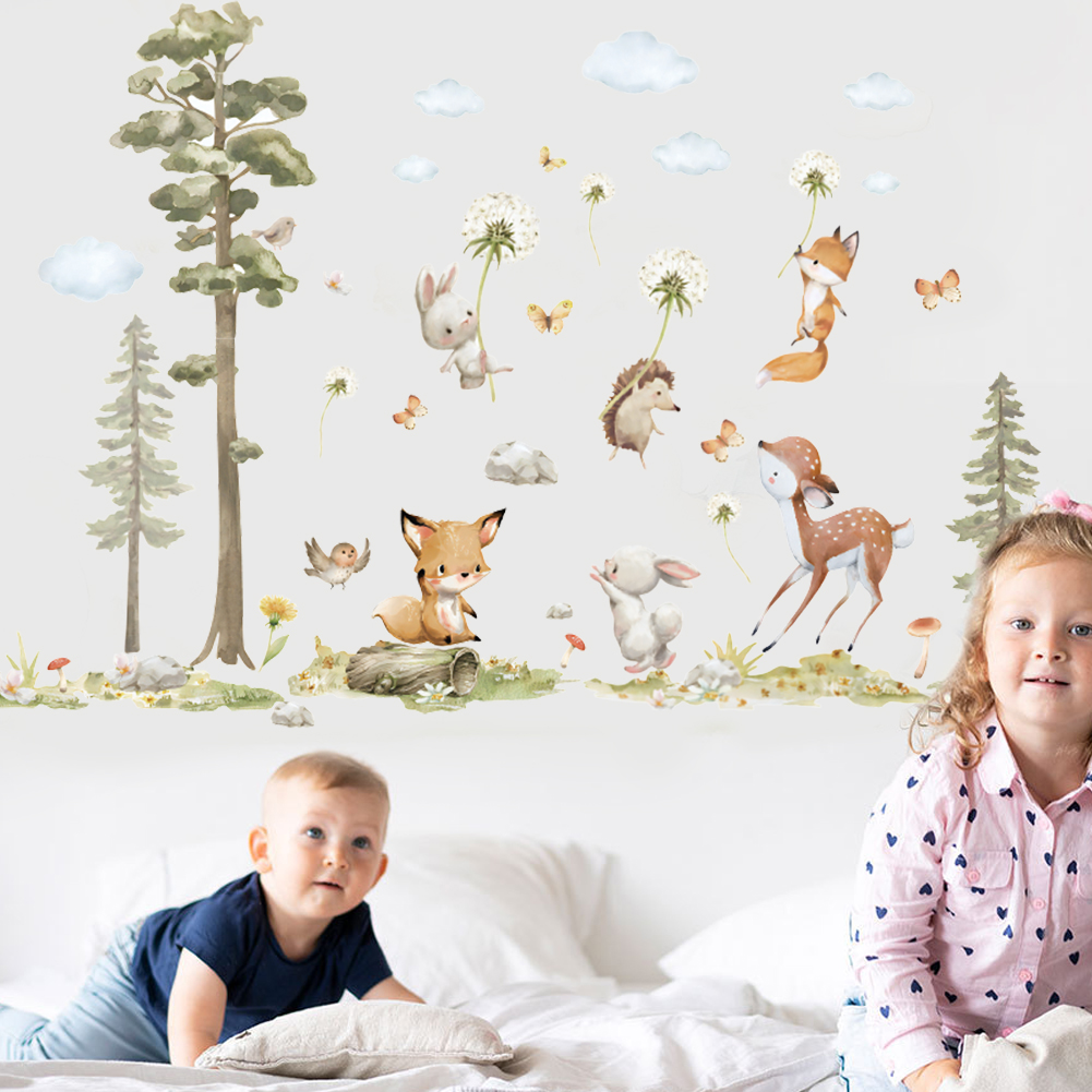 Cute Forest Animals Wall Stick - Baby Girl Nursery Quotes ulasan dan harga