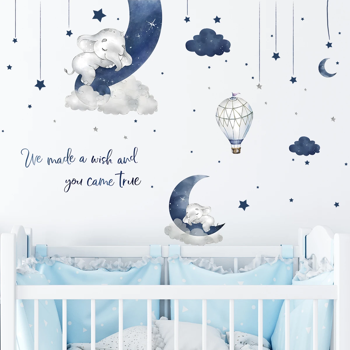 1Pc Cartoon Animal Elephant Wa - Baby Girl Nursery Quotes ulasan dan harga