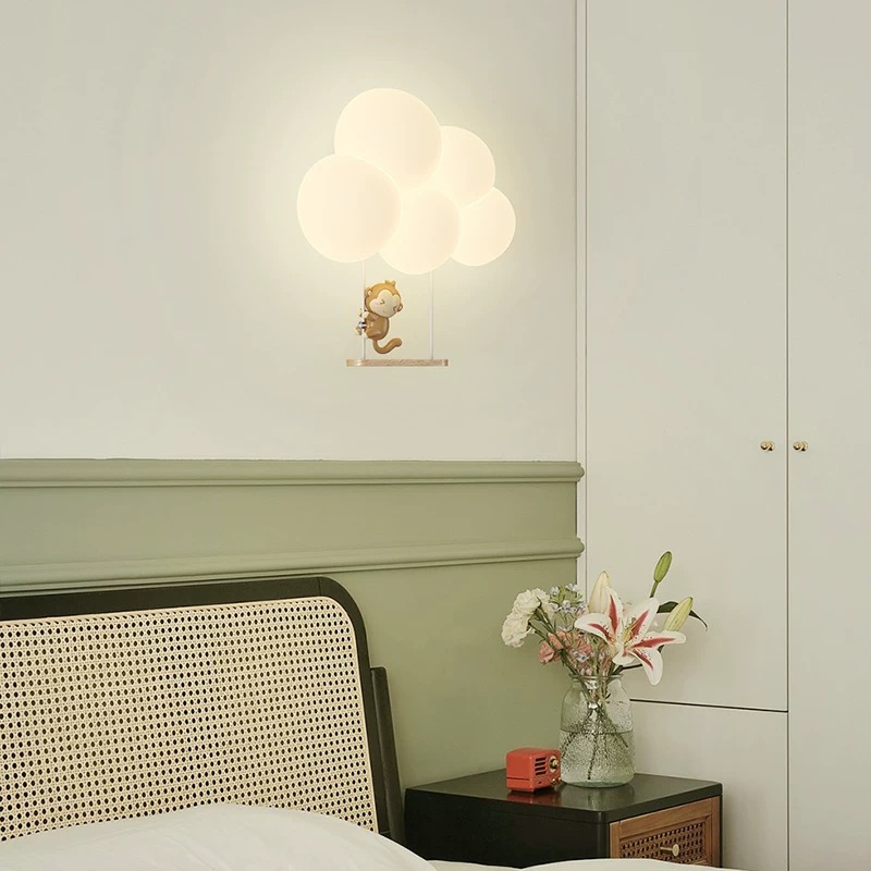 Cream Style Cartoon Creative B - Baby Nursery Wall Lights ulasan dan harga