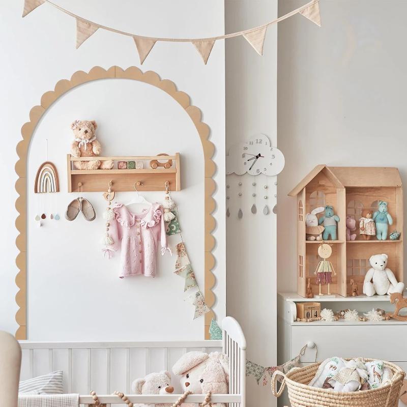 Wood Wall Arch Decor DIY Unfin - Baby Nursery Frames ulasan dan harga