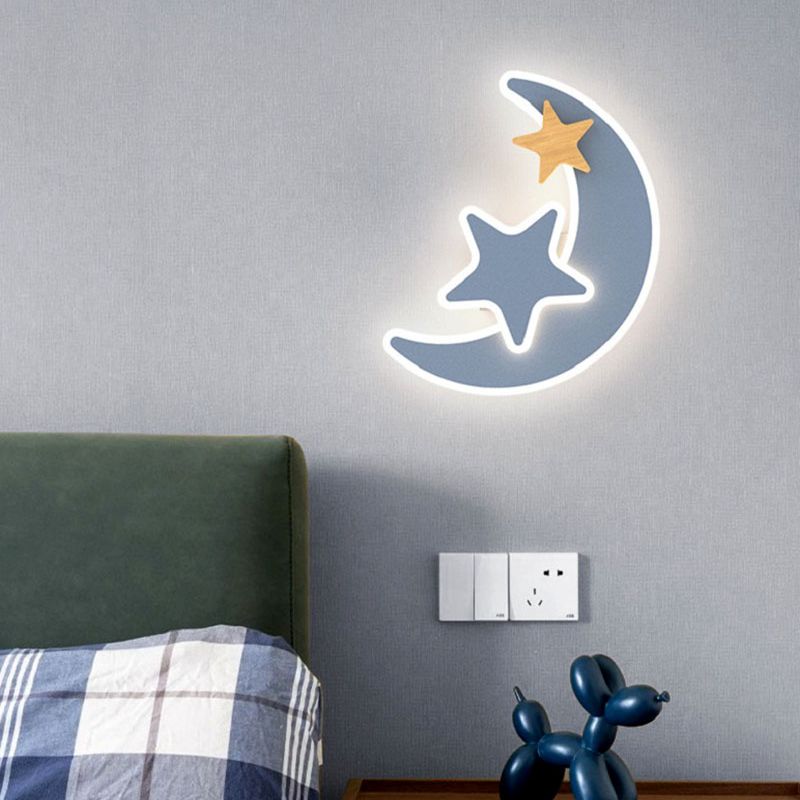 Cartoon LED Rocket Wall Lamp M - Baby Nursery Wall Lights ulasan dan harga